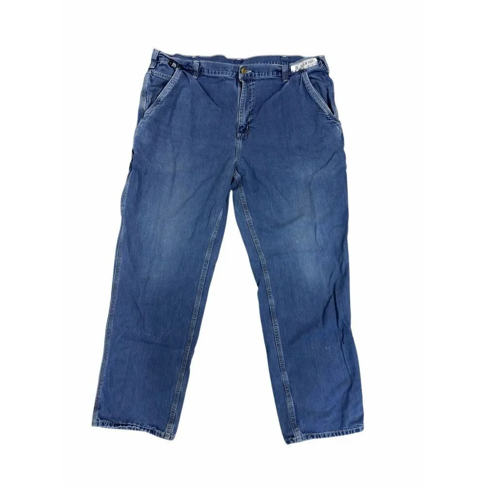 Carhartt FR 42x32 Flame Resistant Men’s Carpenter Blue Jeans 290-83 2 Pairs